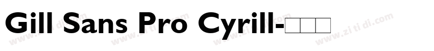 Gill Sans Pro Cyrill字体转换